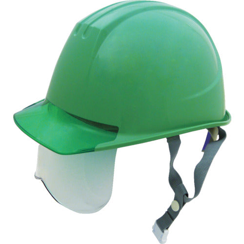 タニザワ エアライト搭載シールド面付ヘルメット 帽体色 グリーン 161VJ-SH-G2V3-J 799-5750