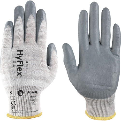 アンセル 静電気対策手袋 “ハイフレックス 11-100" XLサイズ 11-100-10 257-9548