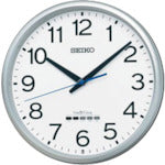 SEIKO 電波掛時計 セイコーネクスタイム ZS254S 銀色メタリック 直径310mm 351-9857