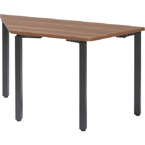 トヨスチール 台形テーブル アジャスター脚タイプ 天板色ナチュラルブラウン 369-1107