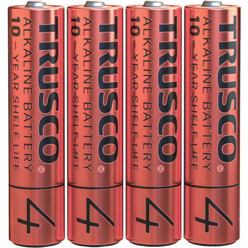 TRUSCO アルカリ乾電池10年 単4 お得パック (1Pk(箱)=40本入) 394-2332