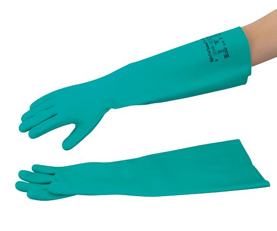 耐薬ニトリル手袋(アルファテックソルベックス・厚手) M  37-185 4-2394-01