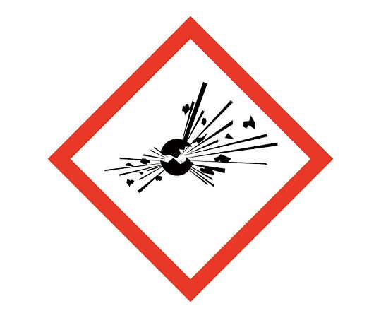 危険ラベル（英・仏・独3か国語表記） GHS01 爆発物（危険） 250枚入  9105701 4-2439-01