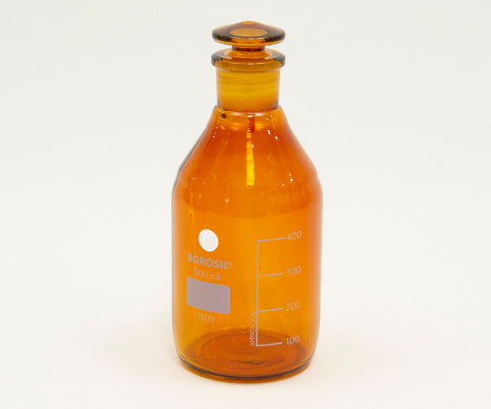 栓付褐色試薬瓶（目盛付き） 500mL  1509024 4-2783-04