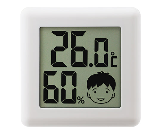 デジタル温湿度計 ピッコラ ホワイト O-282WT 62-8553-19