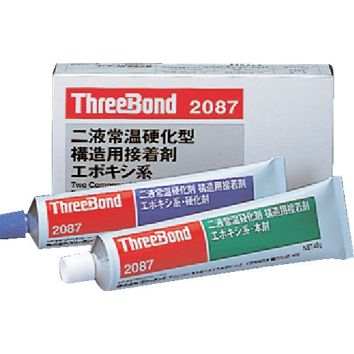 スリーボンド エポキシ樹脂系接着剤 構造用接着タイプ TB2087 本剤+硬化剤セット 90g 813-0533