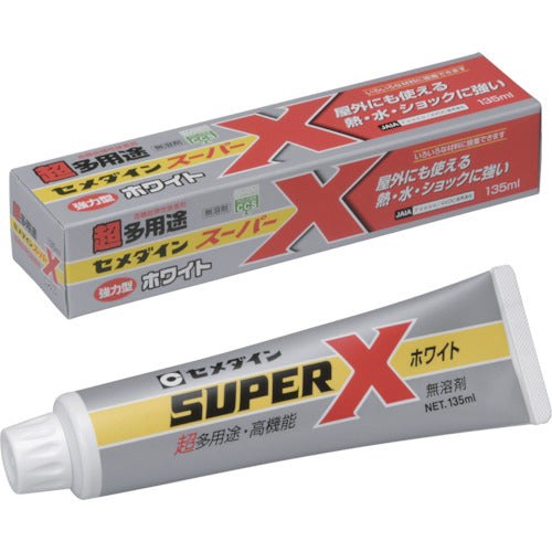 セメダイン スーパーX 135ml/箱 ホワイト (一般消費者向け) AX-039 813-5022