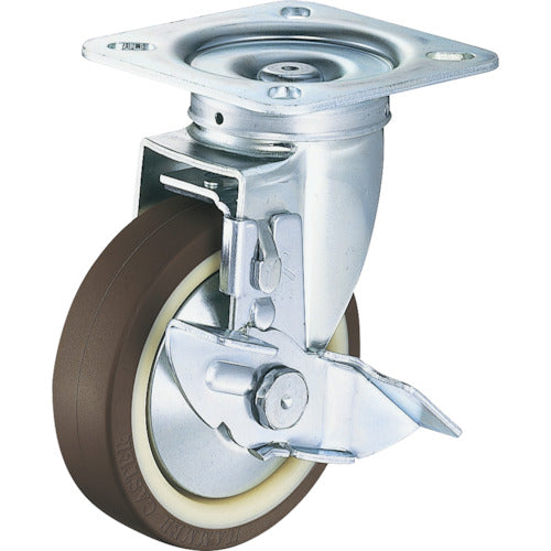 ハンマー 旋回式ウレタン車輪（ナイロンホイール・ボールベアリング）125mm ストッパー付 814-2607