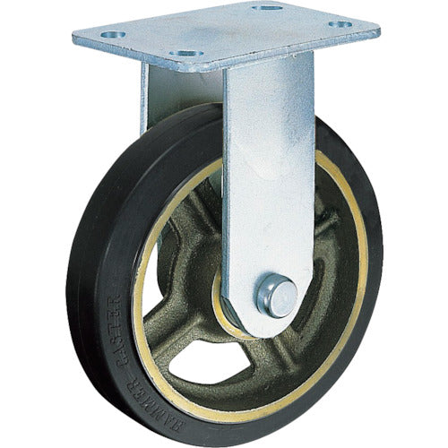 ハンマー 重荷重用固定式ゴム車輪（イモノホイール・ラジアルボールベアリング）200mm 814-3286