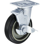 ハンマー 重荷重用旋回式ゴム車輪（イモノホイール・ラジアルボールベアリング）200mm SP付 814-3291