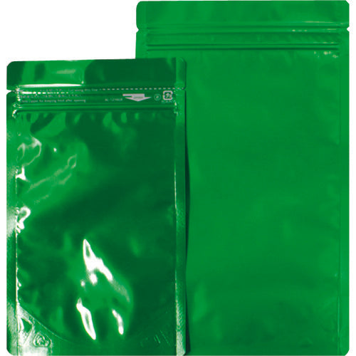 セイニチ 「ラミジップ」 アルミカラースタンドタイプ 緑 160×120+35 (50枚入) AL-1216GR 194-9087