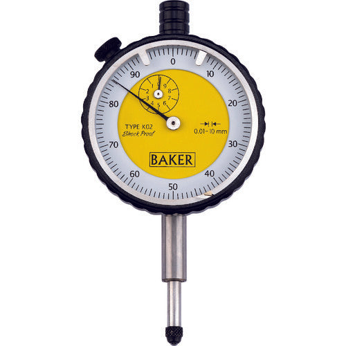 BAKER 標準ダイヤルゲージ タイプK02 0.01mm目量 BGK02 208-6902