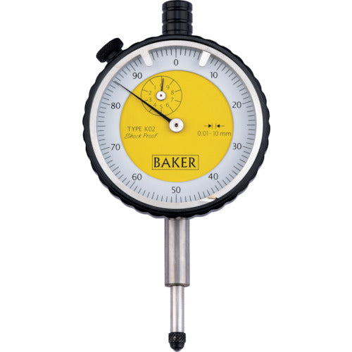BAKER 指針1回転未満ダイヤルゲージ タイプ56 0.01mm BGKZ 209-1475