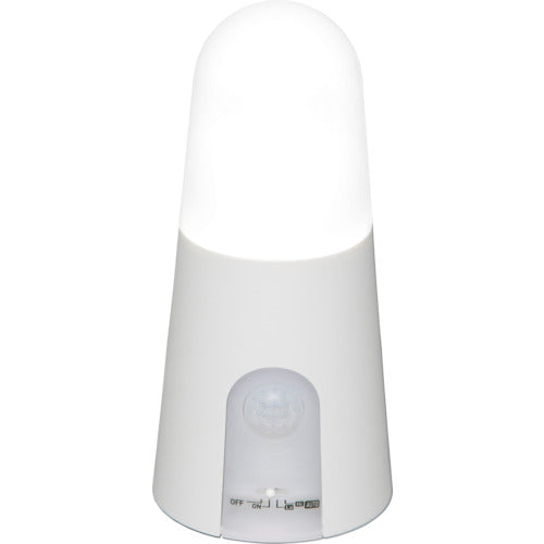 IRIS 乾電池式LED屋内センサーライト ホワイト スタンドタイプ 昼白色 BSL40SN-WV2 260-7530