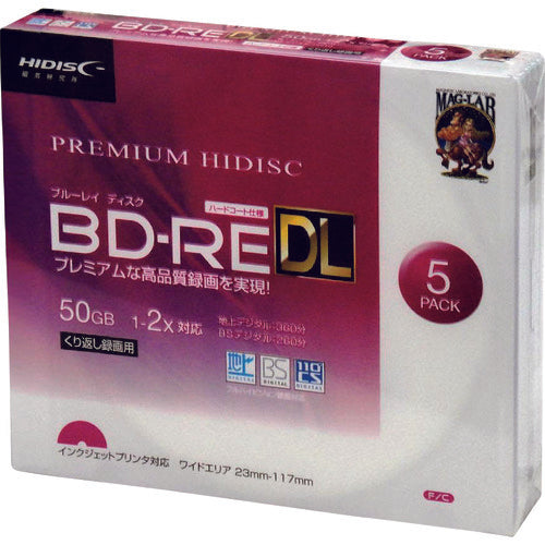 ハイディスク BD-REDL 5枚パック HDVBE50NP5SC 208-0140