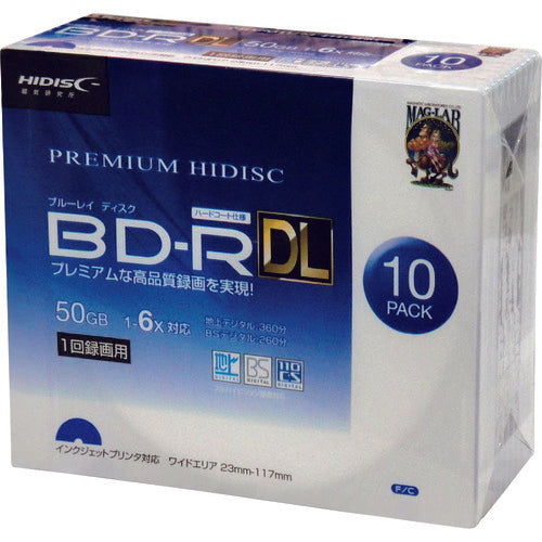 ハイディスク BD-RDL 10枚パック HDVBR50RP10SC 208-0143
