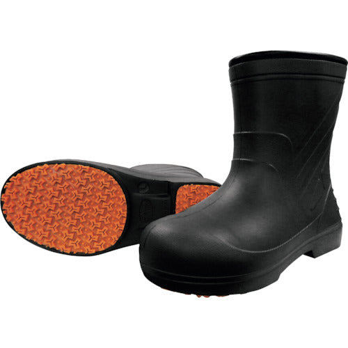 喜多 柔らかいEVAラバー安全ショートラバーブーツ ブラック XL(27.5～28.0) KR7050-BK-XL 235-8873