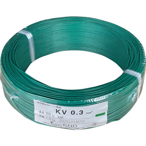 KHD KV0.3 緑 200m KV0.3SQ-10-200M 256-7027