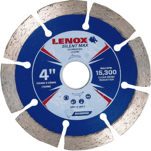 LENOX サイレントマックス セグメント105 静音ダイヤモンドホイール LX4781 249-8331