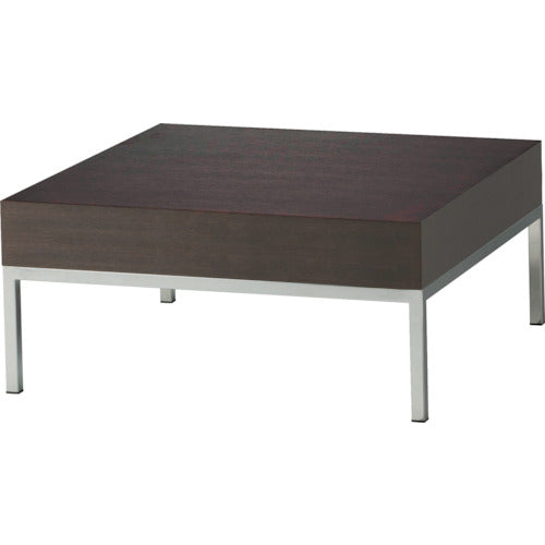 TRUSCO 木製サイドテーブル ステンレス脚 天板ダークブラウン MAV810-DBR 257-2481