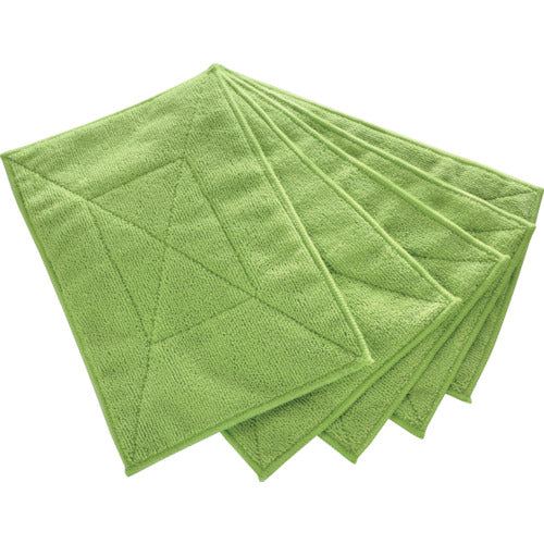 TRUSCO マイクロファイバーカラー雑巾(5枚入) 緑 MFCT5P-GN 245-1973