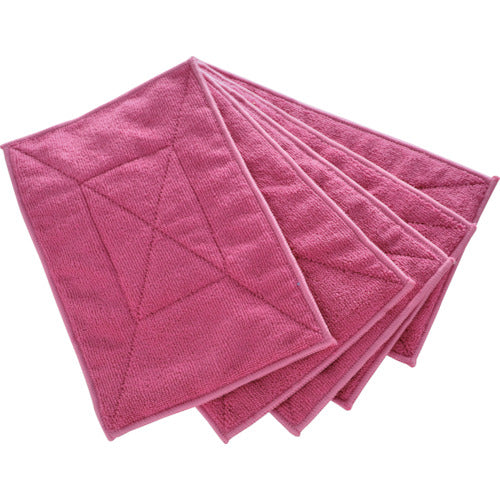 TRUSCO マイクロファイバーカラー雑巾(5枚入) 赤 MFCT5P-R 245-1976
