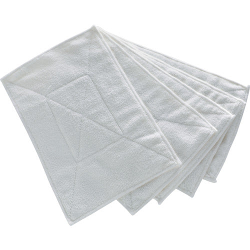 TRUSCO マイクロファイバーカラー雑巾(5枚入) 白 MFCT5P-W 245-1977