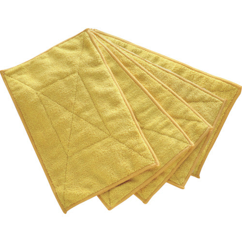 TRUSCO マイクロファイバーカラー雑巾(5枚入) 黄 MFCT5P-Y 245-1975