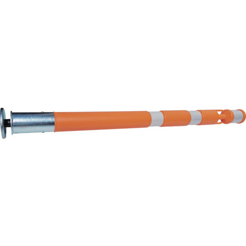 TRUSCO 敷き鉄板専用強力マグネット式ポール 80Φ×H800オレンジ/白 MGP-ORW 256-4591