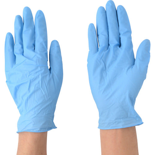 エステー モデルローブニトリル使いきり手袋(粉つき)Lブルー NO981 NO981L-B 541-4377