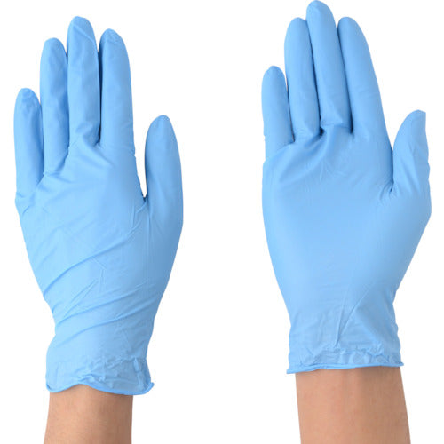 エステー モデルローブニトリル使いきり手袋(粉つき)Mブルー NO981 NO981M-B 541-4393