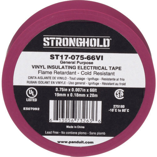 ストロングホールド StrongHoldビニールテープ 一般用途用 紫 幅19.1mm 長さ20m ST17-075-66VI 216-7628