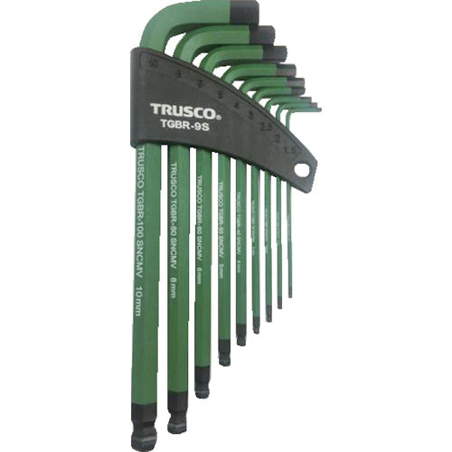 TRUSCO カラーボールポイント六角棒レンチセット 9本組 TGBR-9S 217-9004