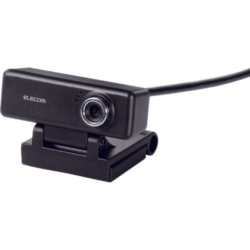 エレコム 高画質HD対応200万画素Webカメラ マイク内蔵 ブラック UCAM-C520FBBK 133-6863