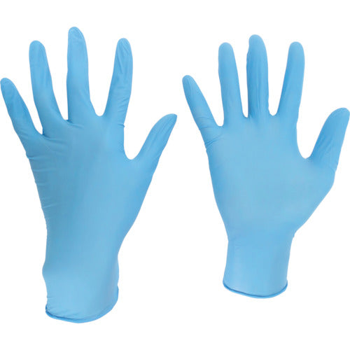 ミドリ安全 ニトリル使い捨て手袋 極薄 粉なし 青 L(100枚入) VERTE-710-N-L 447-8479