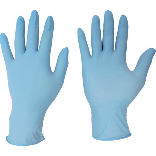 ミドリ安全 ニトリル手袋 加硫促進剤不使用 ベルテ722 ブルー 粉無 100枚 LL  VERTE-722-LL 195-5548