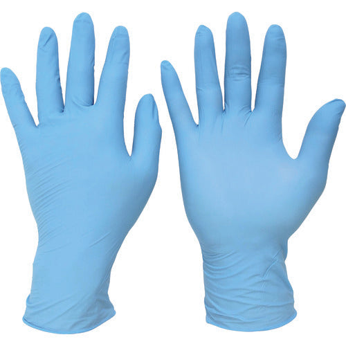 ミドリ安全 ニトリル手袋 加硫促進剤不使用 ベルテ728 ブルー 粉無 100枚 M  VERTE-728-M 195-5817