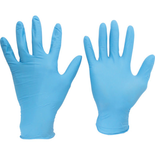 ミドリ安全 ニトリル使い捨て手袋 粉なし 青 L (100枚入) VERTE-750K-L 447-8525
