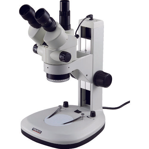 TRUSCO ズーム実体顕微鏡 三眼 LEDリング照明付 SCOPRO(スコープロ) ZMSR-T1 206-6089